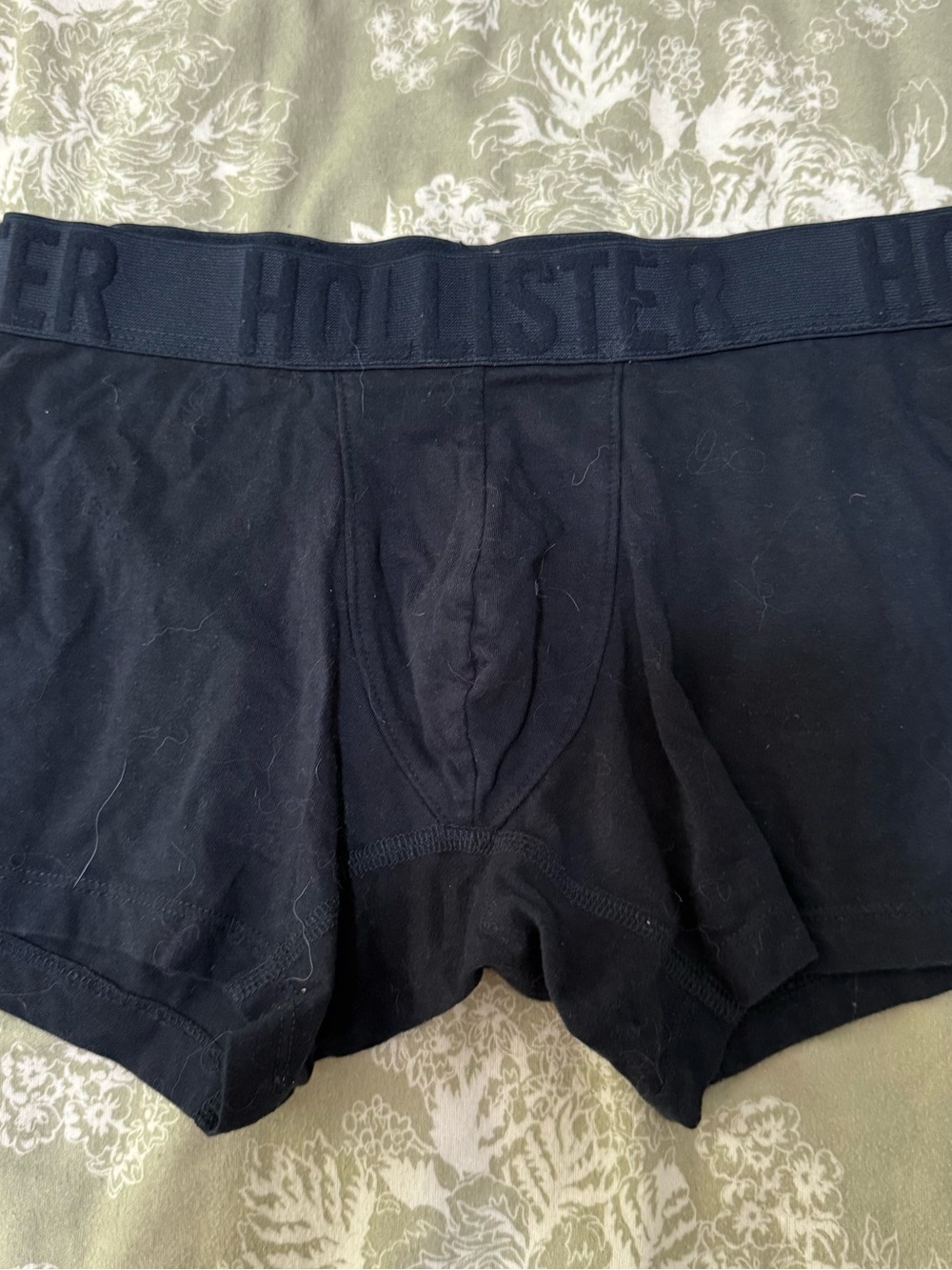 Vintage Hollister Men's Navy Black Stretch Boxer Briefs
